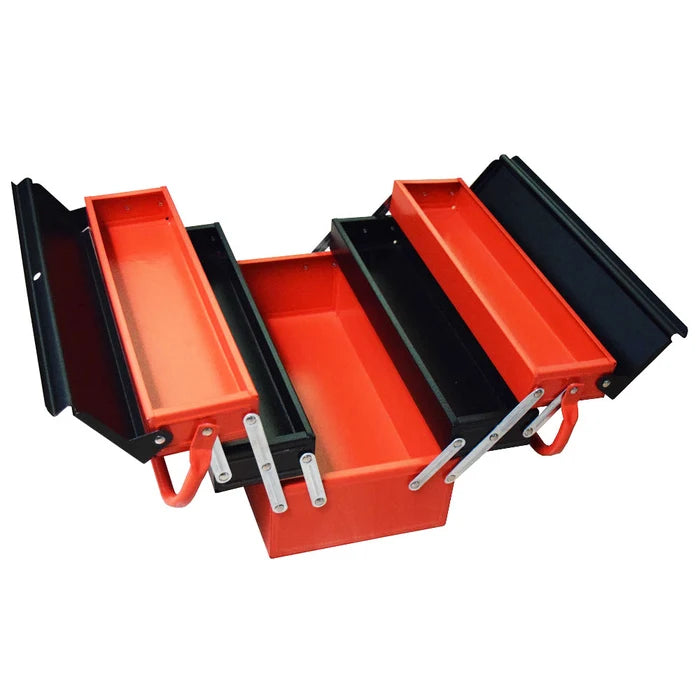 METAL BOX FOR TOOLS, 5 COMPARTMENTS, FOLDABLE 420 x 205 x 205 mm