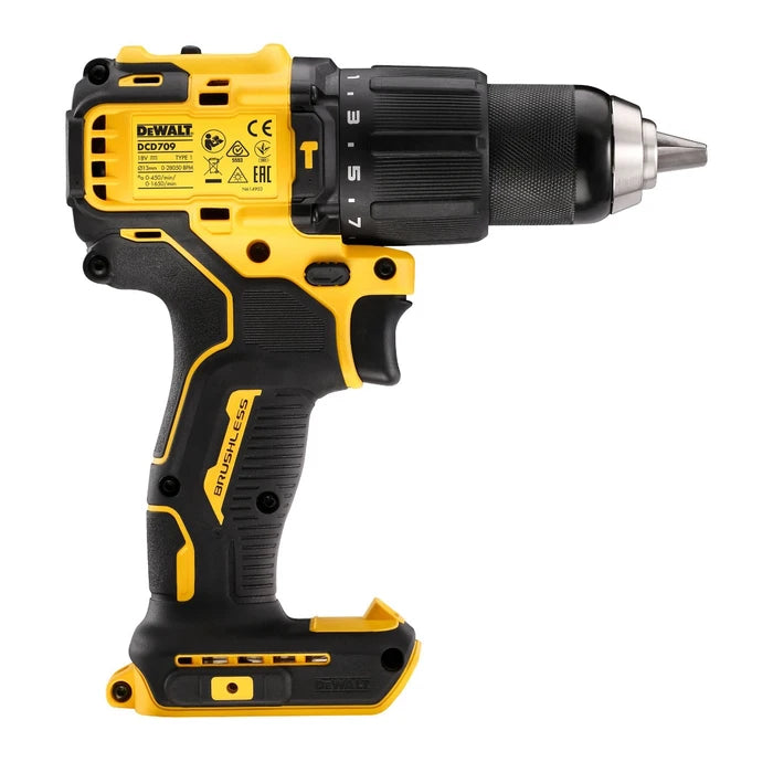 PERCEUSE/VISSEUSE, À PERCUSSION, MOTEUR SANS BALAIS, DeWalt DCD709M1-QW, AVEC 1 BATTERIE, 18 V, 4 Ah