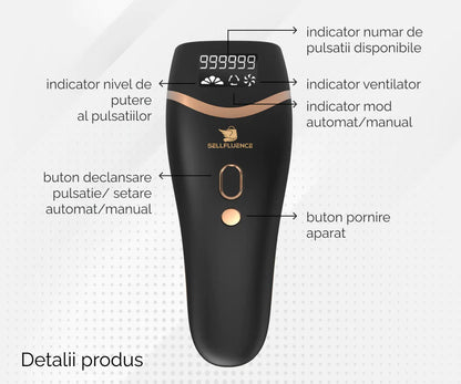 SELLFUENCE IPL EPILATOR, PREMIUM CLASS, PERMANENT HAIR REMOVAL, UNISEX, SKIN SENSOR