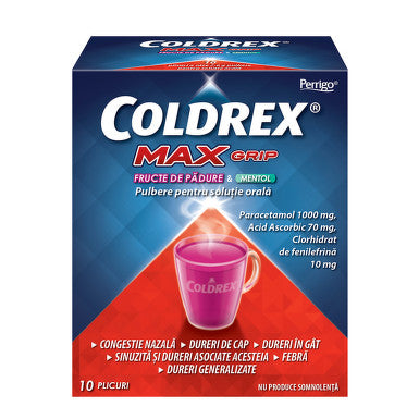 Coldrex MaxGrip Forest Fruits and Menthol – 10 Sachets