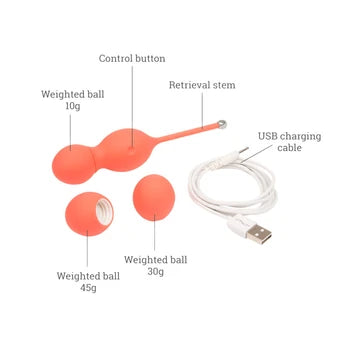 Orange Kegel Ball Dildo - For Toning and Pleasure