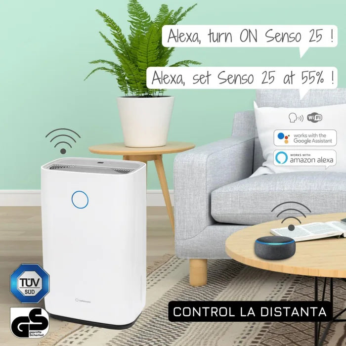 ROOM DEHUMIDIFIER, ELECTRIC, TURBONAIRE SENSO 25 Wi-Fi, 25 L/24 h, 4 l tank, DIGITAL CONTROL, TIMER