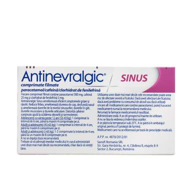 ANTINEURALGISCHE SINUS 12 FILMTABLETTEN