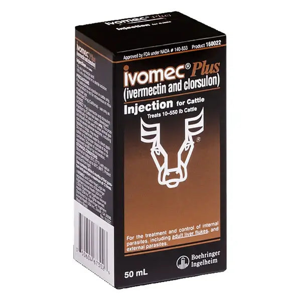 Ivomec Plus Inj 50ml - Effective Antiparasitic Treatment for Cattle