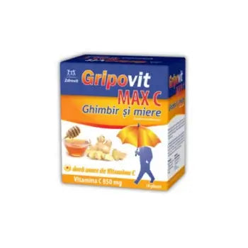 Gripovit Max C with Ginger & Honey - 10 Sachets for Immune Support