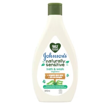 JOHNSONS BABY NATURALLY SENSITIVE SHAMPOO 395ML