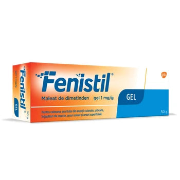 Fenistil Gel 0.1%, 50g, GSK,Soothes Itchy Skin