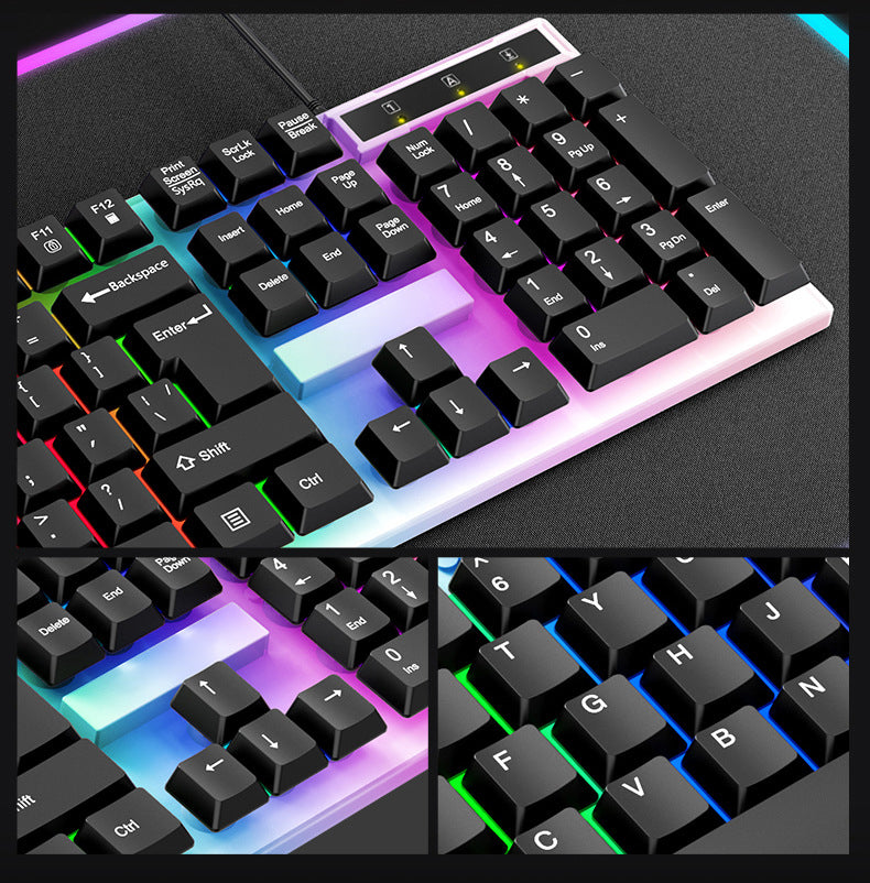 BESTES ANGEBOT GAMING KIT 4 IN 1 KINSI, RGB, TASTATUR, KOPFHÖRER, MAUS, MAUSPAD