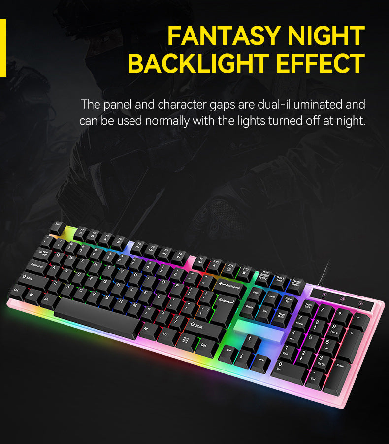 BESTES ANGEBOT GAMING KIT 4 IN 1 KINSI, RGB, TASTATUR, KOPFHÖRER, MAUS, MAUSPAD