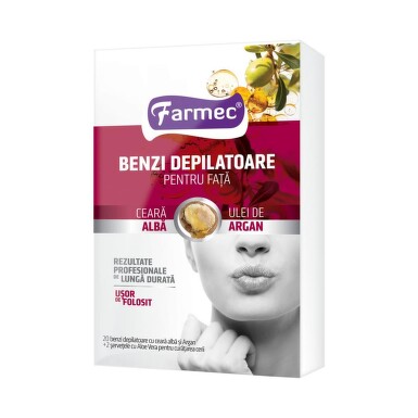 FARMEC DEPILATOR STRIPS FOR THE FACE WITH ARGAN 20 PCS