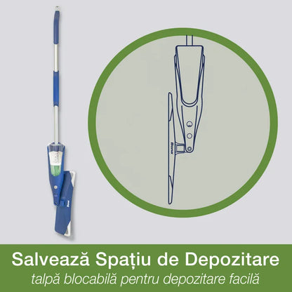 BONA SPRAY MOP FOR PARQUET AND CERAMICS + TAIL + TANK + SPRAY SYSTEM H129cm, 38.5 x 10 x 5 CM