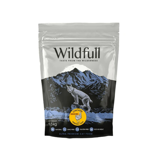 WILDFULL STÉRILISÉ/LÉGER, ADULTE, POULET 1,5 kg