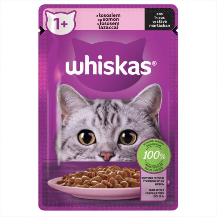 WHISKAS, ADULT, SALMON 85g