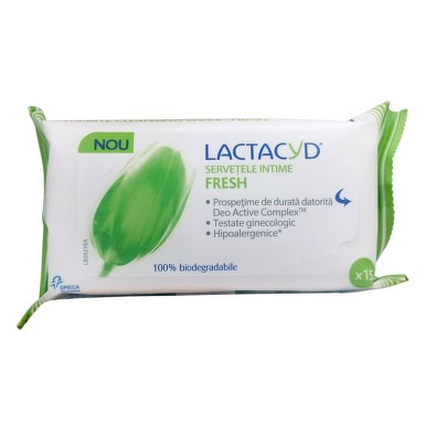 LACTACYD INTIMATE NAPKINS FRESH 15PCS