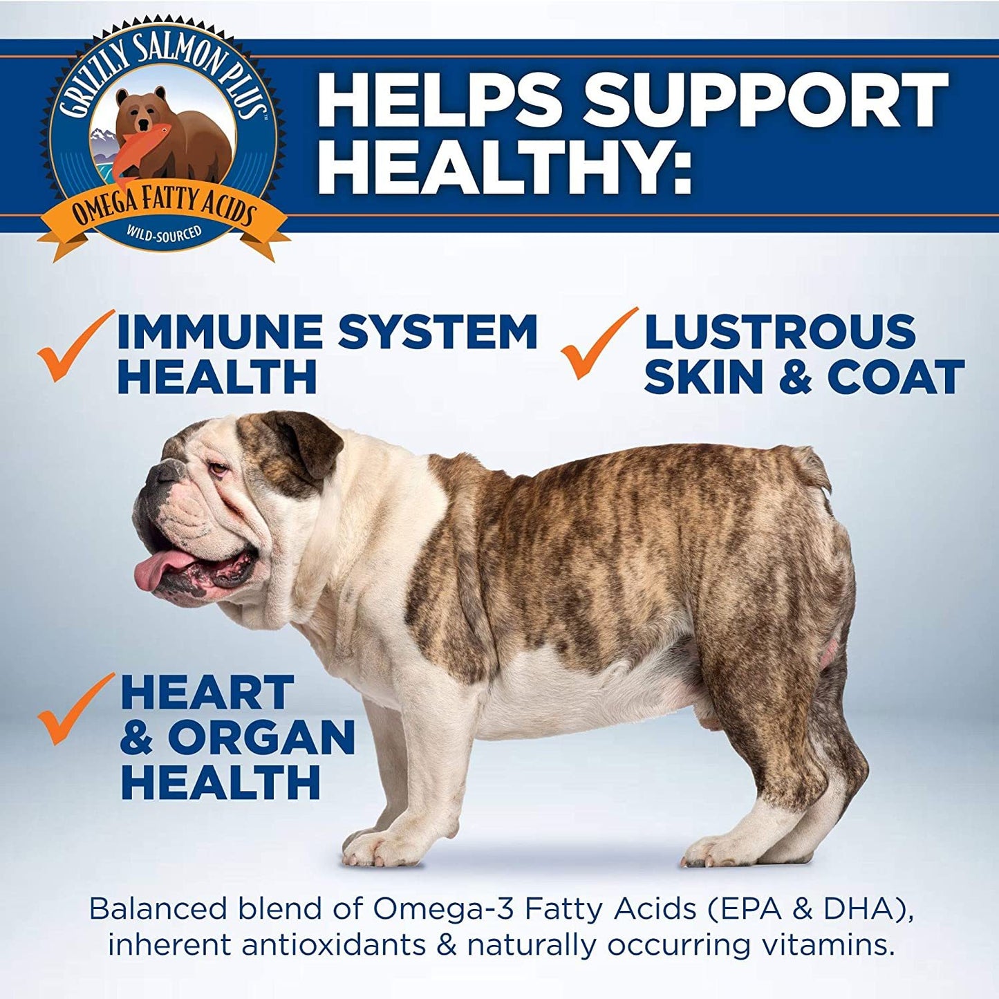 GRIZZLY PLUS HIGH OMEGA 6 ALASKAN SALMON OIL FOR DOGS AND CATS