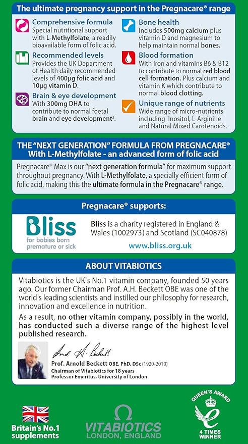 Pregnacare Max, Maximum Support Formula During Pregnancy, within the Pregnacare range 84 Tablets