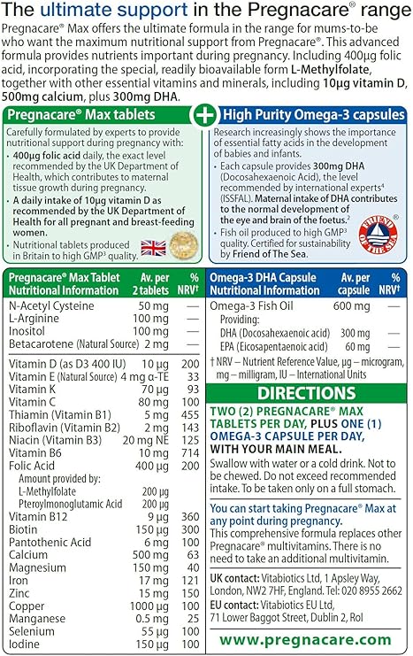 Pregnacare Max - Optimal Pregnancy Support 84 Tablets