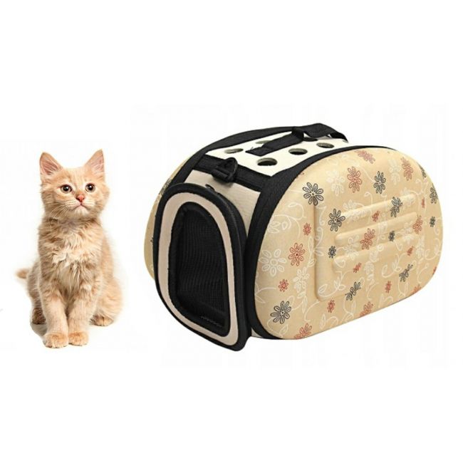 TRAVEL BAG FOR DOG OR CAT, BEIGE