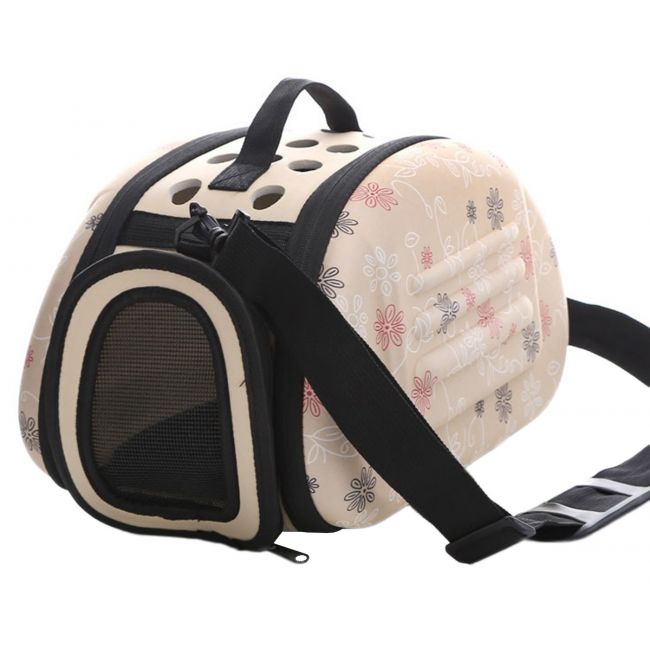 TRAVEL BAG FOR DOG OR CAT, BEIGE