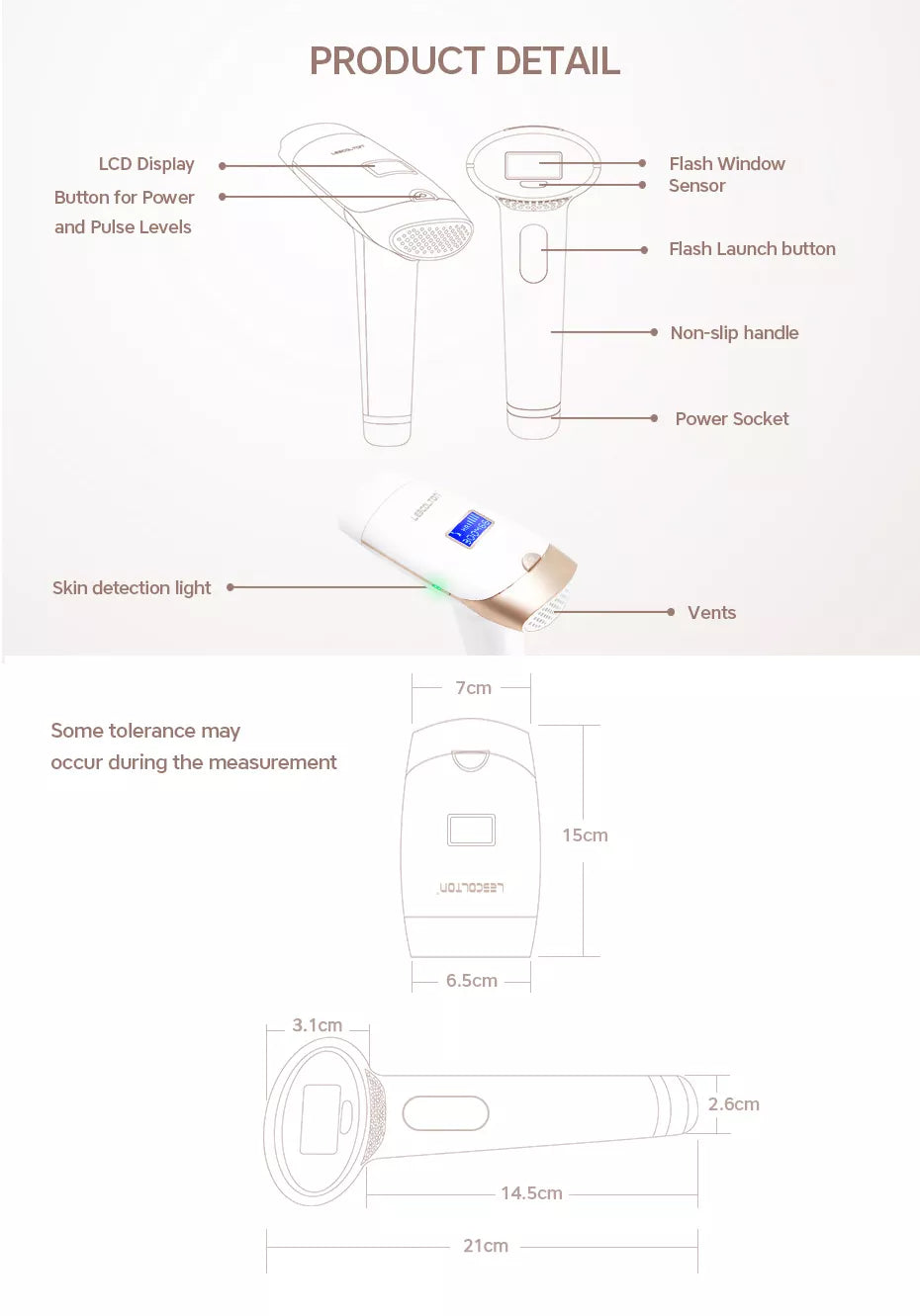 IPL EvoSmart™ RX Epilierer, Für schmerzlose, endgültige Haarentfernung, IPL-Technologie, 5 Intensitätsstufen, Für Frauen und Männer, SmartSkin Hautsensor, Automatikmodus, Mit Display, 400.000 Impulse