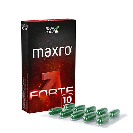 MAXRO FORTE - ÉRECTION ET PUISSANCE FORMULE 100% NATURELLE - 10 CAPSULES