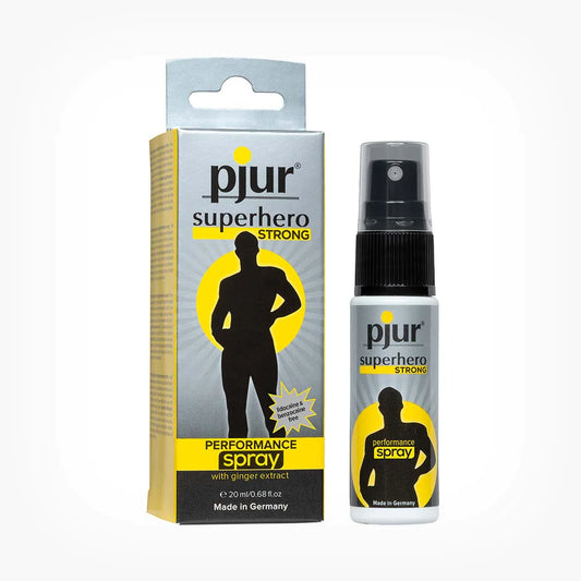 Spray concentré Pjur Superhero Performance STRONG, pour retarder l'éjaculation et stimuler l'érection, 20 ml