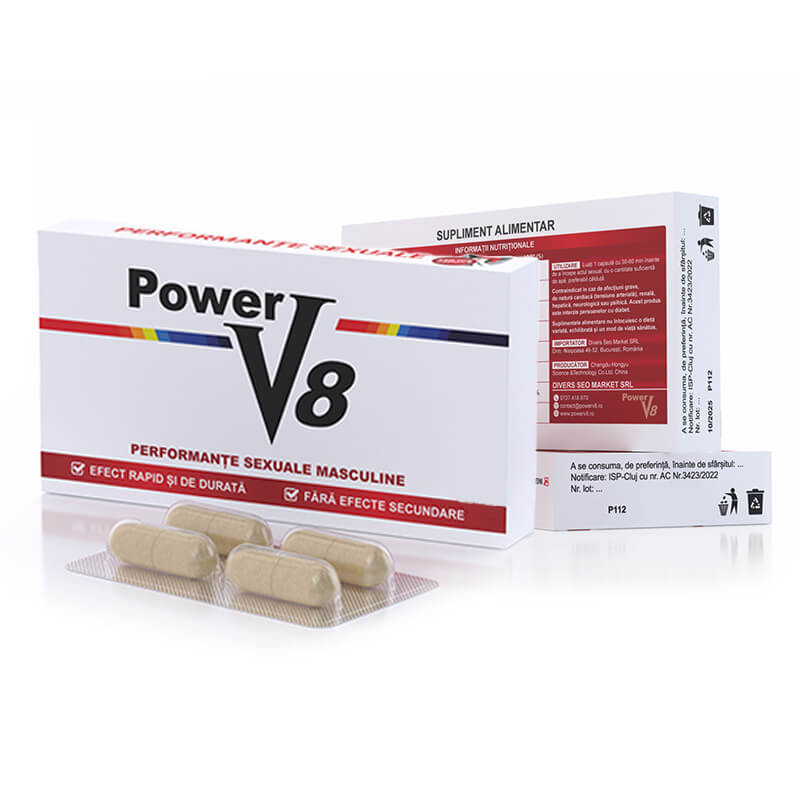 POWER V8 - VORZEITIGE EJAKULATION UND EREKTION, 100 % NATÜRLICHES VIAGRA