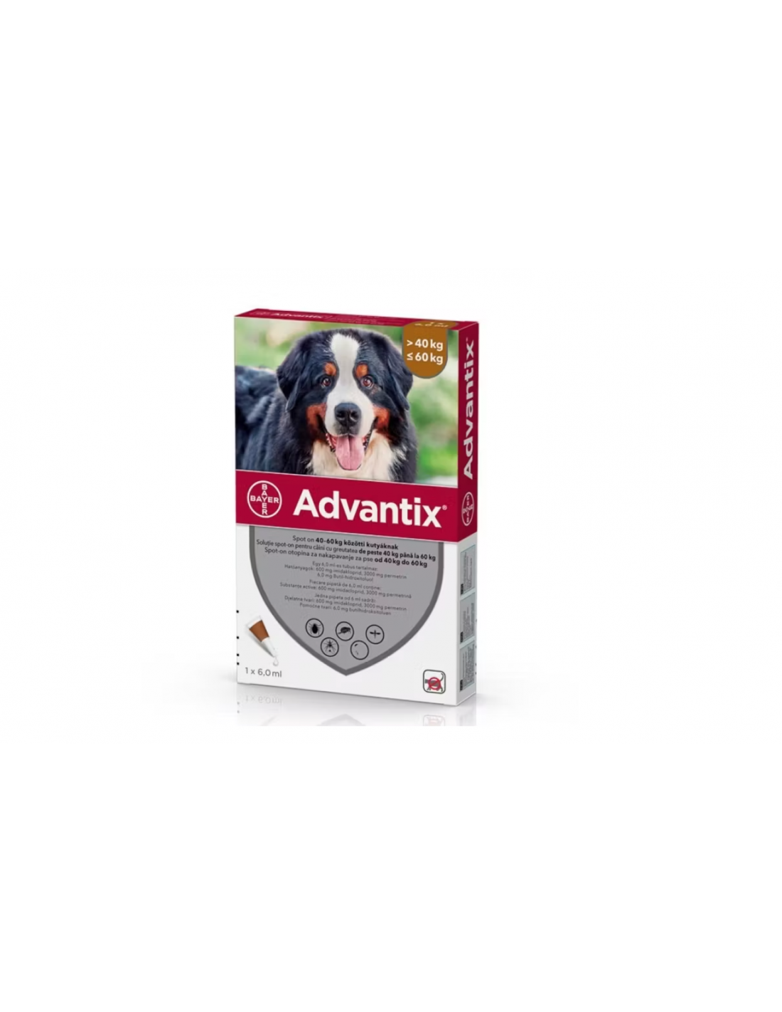 ADVANTIX 40-60 KG: Topical Solution for Flea and Tick Control