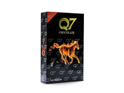 Chocolate with Aphrodisiac Effect Q7 Chocolate, for stimulating libido in couples, 1 box x 12 pcs