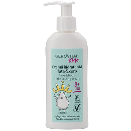 FEUCHTIGKEITSCREME FÜR GESICHT UND KÖRPER GEROVITAL KIDS, 150 ML