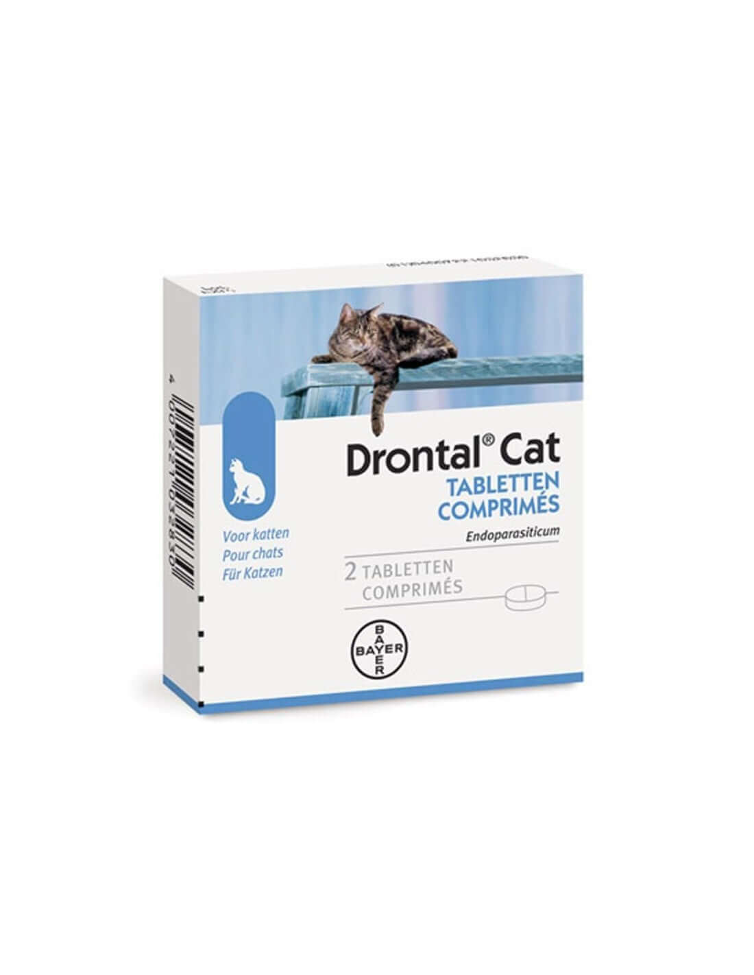 Drontal Cat x 2 Tablets - Broad-Spectrum Dewormer for Cats