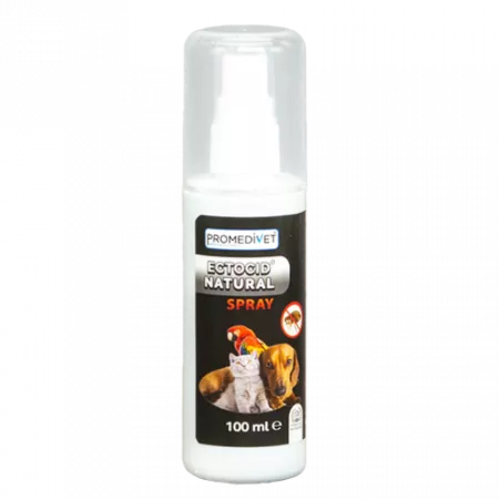 SPRAY NATUREL ECTOCIDE, ANTIPARASITAIRE POUR ANIMAUX, 100 ML