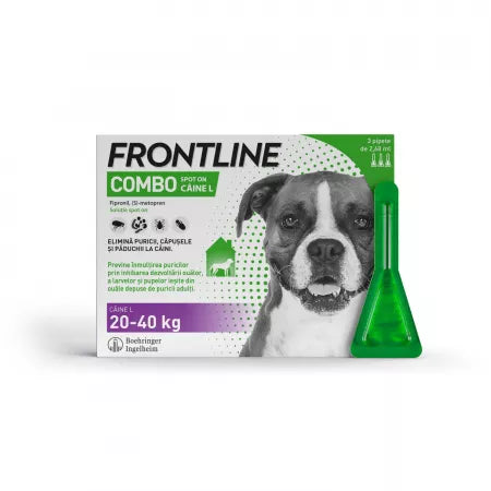 FRONTLINE COMBO , ANTIPARASITIC FOR DOGS L - 3 PIPETTES