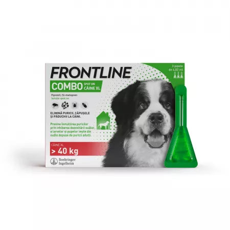 ANTIPARASITAIRE FRONTLINE POUR CHIENS XL - SPOT ON, 3 PIPETES