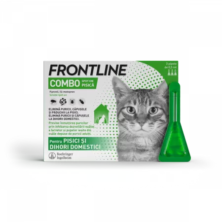 FRONTLINE COMBO ANTIPARASITAIRE POUR CHATS, 3 PIPETTES