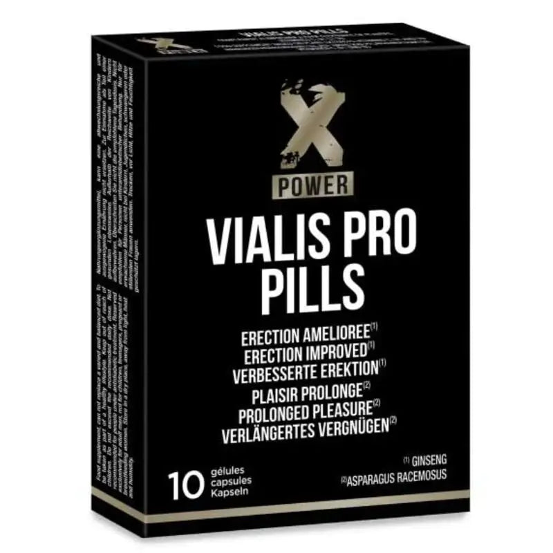 Vialis Pro XPower aphrodisiaque premium, pour une forte érection et une stimulation de la libido, 10 gélules