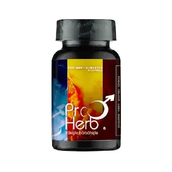 ProHerb for men supplement bottle, 60 capsules, designed to enhance sexual performance and endurance.