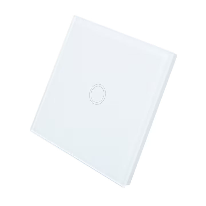 Simple Switch with Touch PNI SH101 made of glass, White with LED indicator