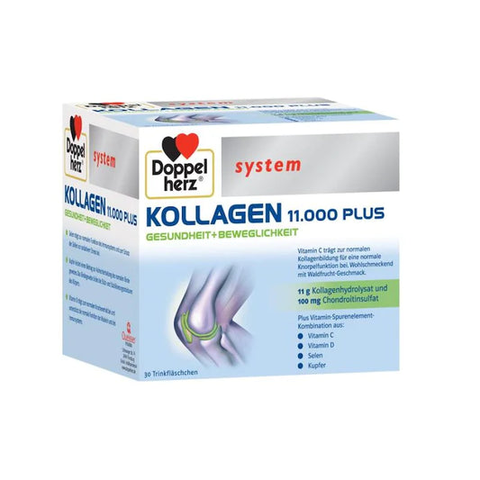 Doppelherz Collagen 11000 Plus – 30 Vials for Beauty and Health