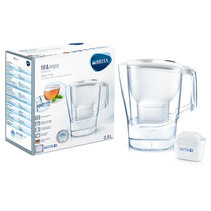 Brita Aluna XL filter mug, 3.5 L, White + Brita filter