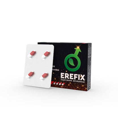 PILULES POUR LA PUISSANCE EREFIX, L'ÉRECTION ET L'ÉJACULATION PRÉCOCE, AUGMENTER L'APETIT SEXUEL, 100% NATUREL, EFFET RAPIDE, 4 CAPSULES