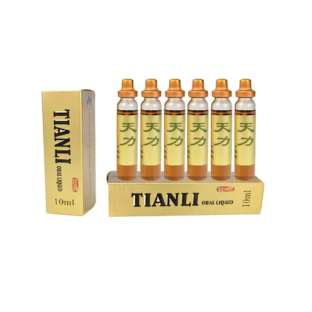 TIANLI ORAL LIQUID ULTRA POWER - 6 AMPOULES FOR POTENCY AND ERECTION