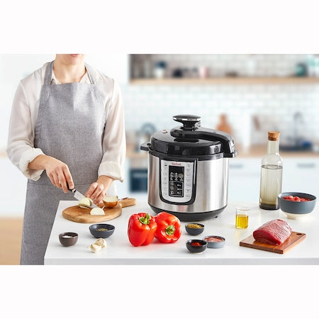 Tefal CY505E30 Electric Pressure Multicooker – 1200W, 5.8L, Black