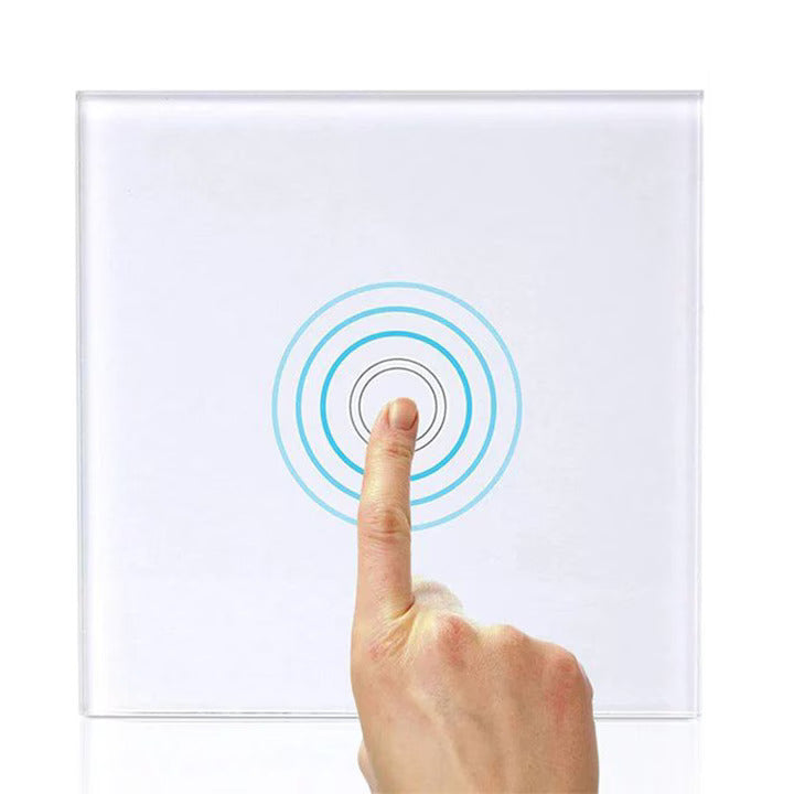 Simple Switch with Touch PNI SH101 made of glass, White with LED indicator