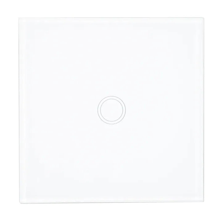 Simple Switch with Touch PNI SH101 made of glass, White with LED indicator