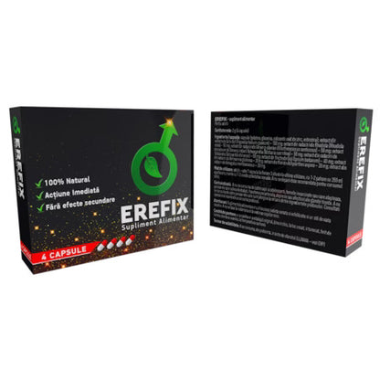 Potenztabletten Erefix, Erektion und vorzeitiger Samenerguss, steigert den sexuellen Appetit, 100 % natürlich, schnelle Wirkung, 4 Kapseln