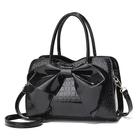 WOMEN`S BAG AVAMSI SC-2022-1 WITH SHOULDER STRAP, BLACK, 30X20X15cm