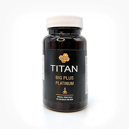 TITAN BIG Plus Platinum Capsules, for Penis Enlargement, 60 pcs