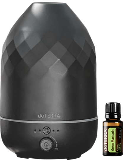 Diffuseur Volo™, doTERRA - Onyx et huile essentielle gratuite 15 ml vert mandarin par doTERRA